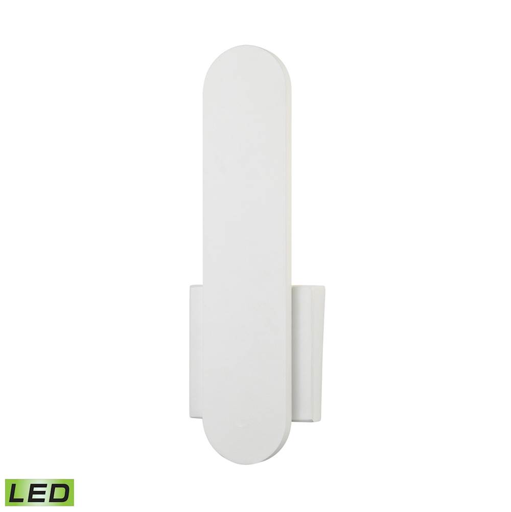 Elk Lighting Feather Petite 1-Light Wall Lamp in White With White Diffuser - Integrated LED