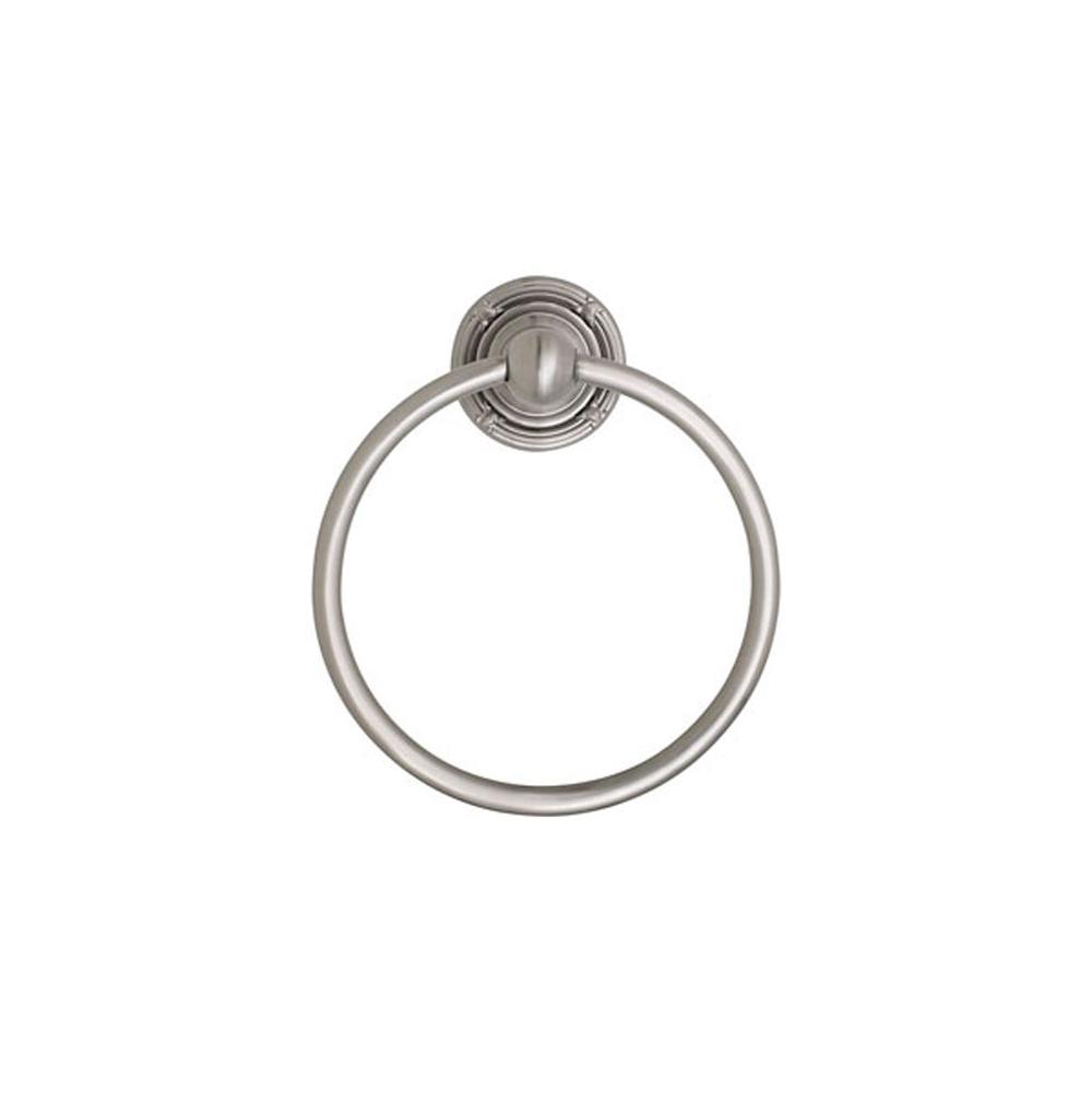 Emtek Brass Towel Ring, Rectangular Rosette, 6-7/8'', US10B