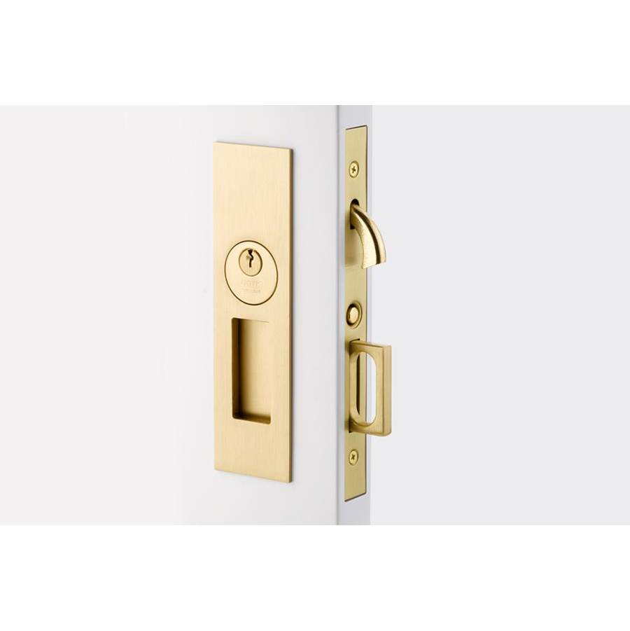 Emtek Dummy, Narrow Modern Rectangular Pocket Door Mortise Lock, US10B