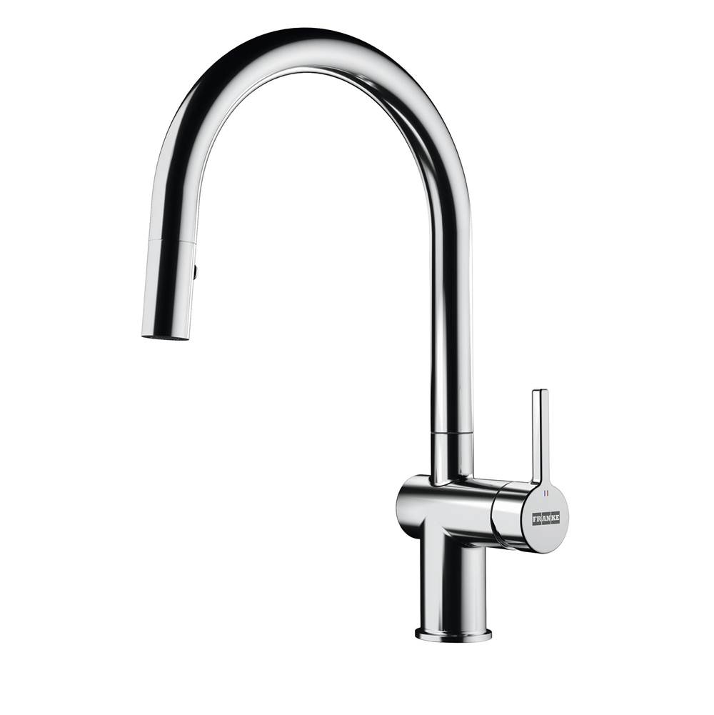 Franke 15.1-inch Single Handle Pull-Down Kitchen Faucet in Polished Chrome, ACT-PD-CHR