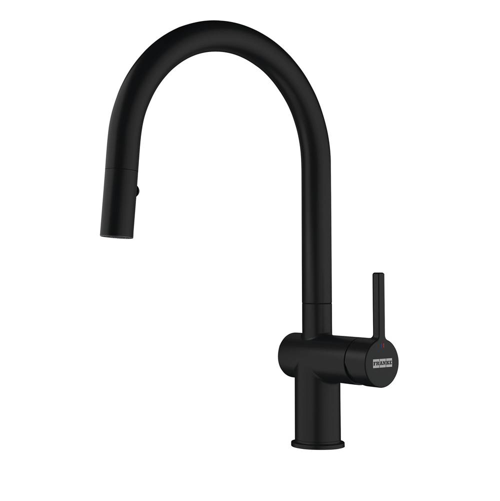 Franke Franke Active 15.1-inch Single Handle Pull-Down Kitchen Faucet in Matte Black, ACT-PD-MBK