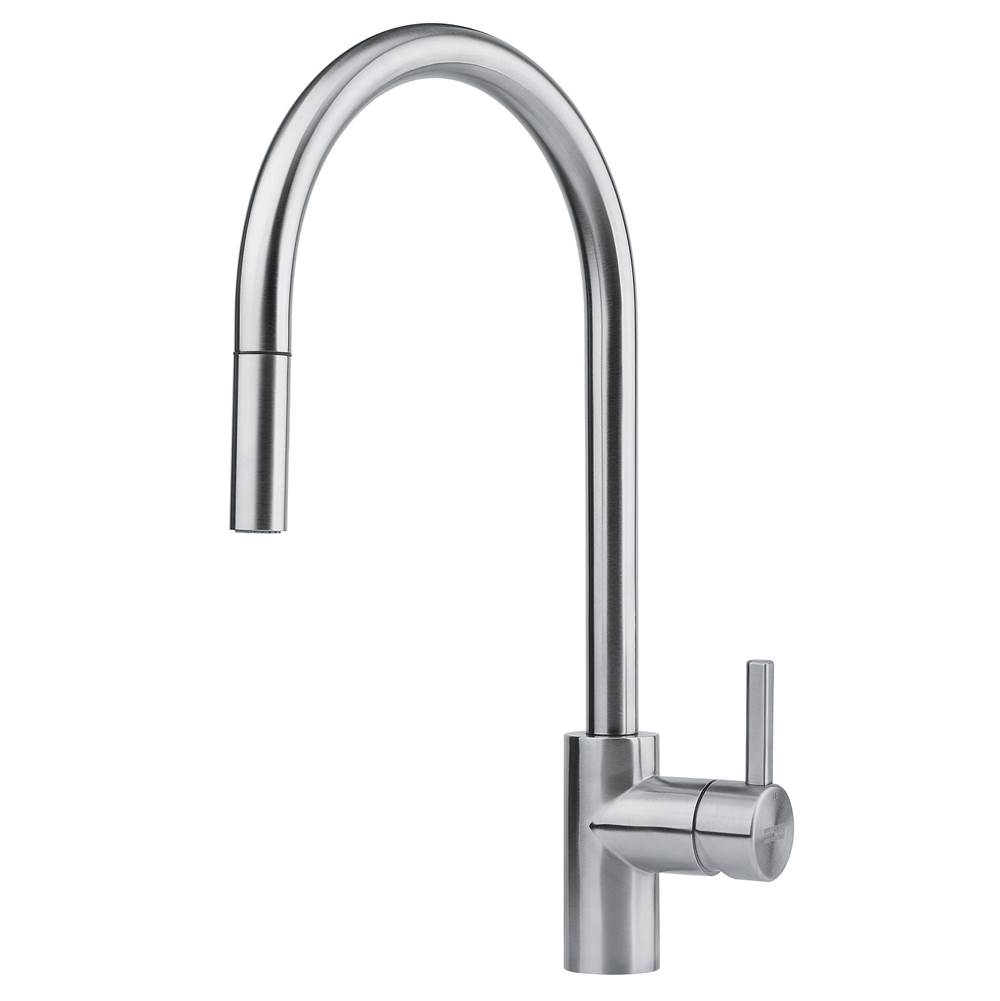 Franke Franke Eos Neo 17-in Single Handle Pull-Down Kitchen/Outdoor Faucet in 316 Stainless Steel, EOS-PD-316