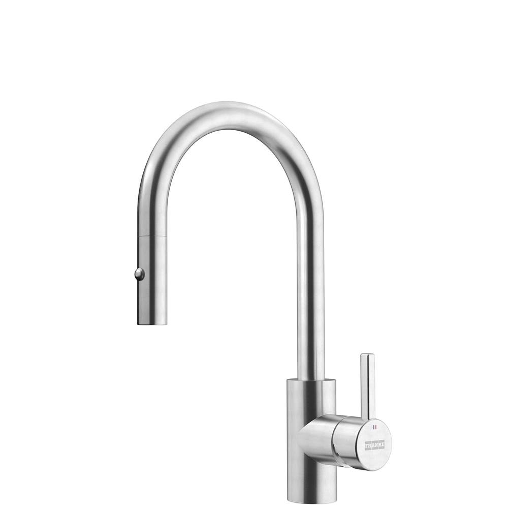 Franke Franke Eos Neo 14-in Single Handle Pull-Down Prep Kitchen Faucet in Stainless Steel, EOS-PR-304