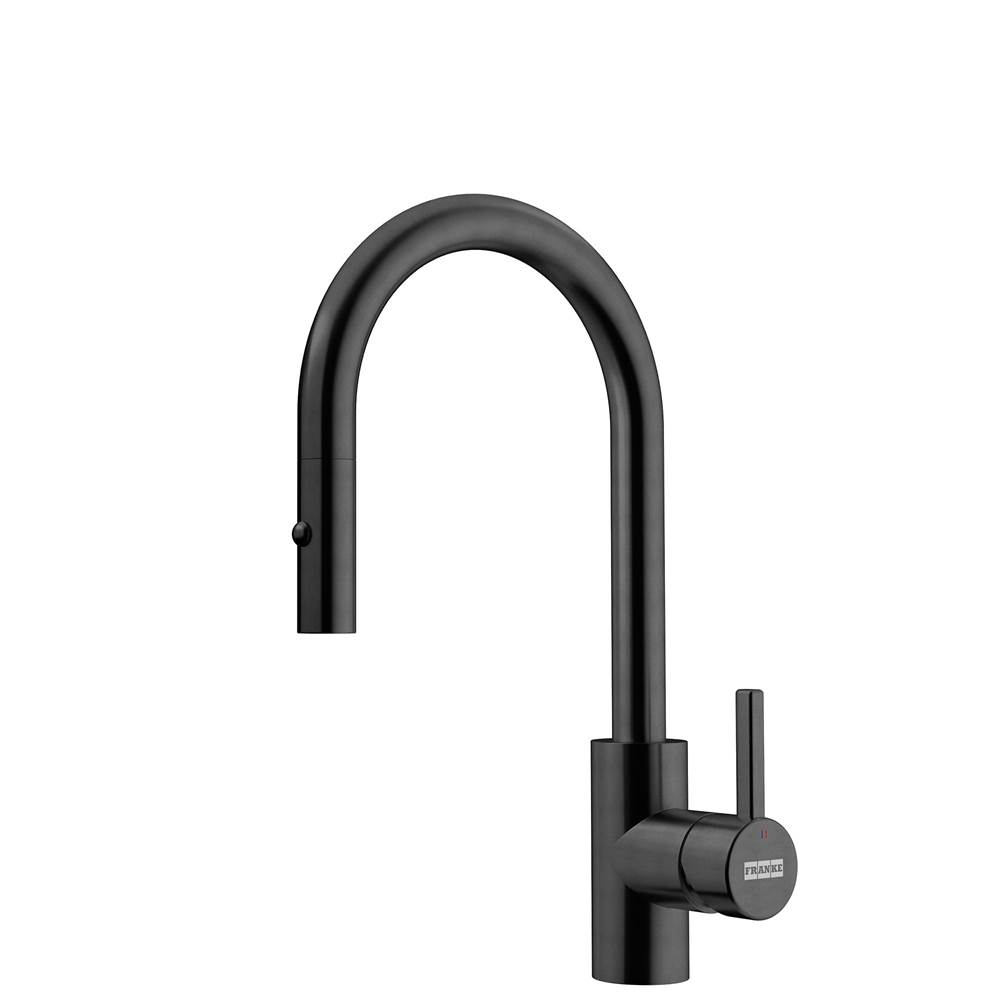 Franke Franke Eos Neo 14-in Single Handle Pull-Down Prep Kitchen Faucet in Industrial Black, EOS-PR-IBK