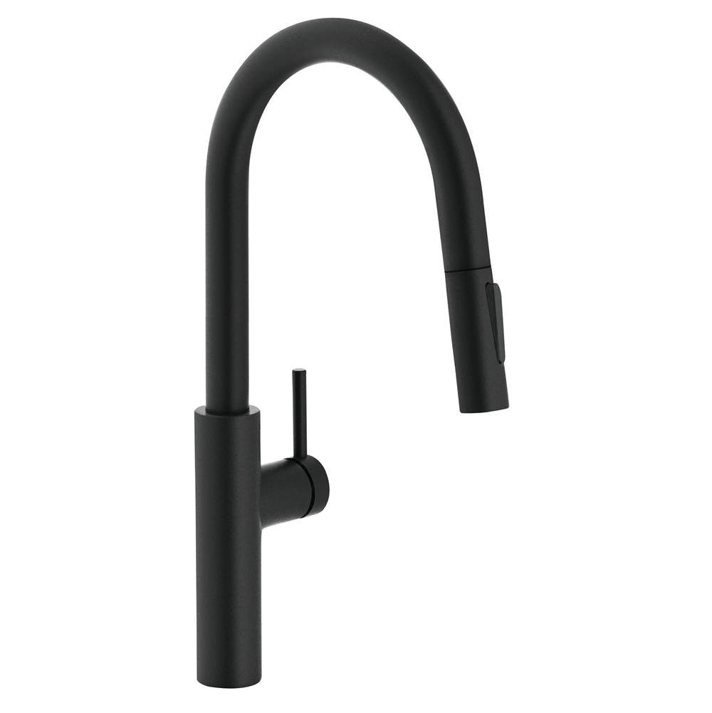Franke Franke Pescara 17-inch Single Handle Pull-Down Kitchen Faucet in Matte Black, PES-PD-MBK