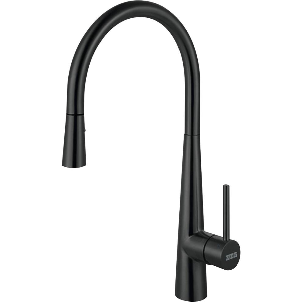 Franke Franke Steel 17.5-inch Single Handle Pull-Down Kitchen Faucet in Industrial Black, STL-PD-IBK