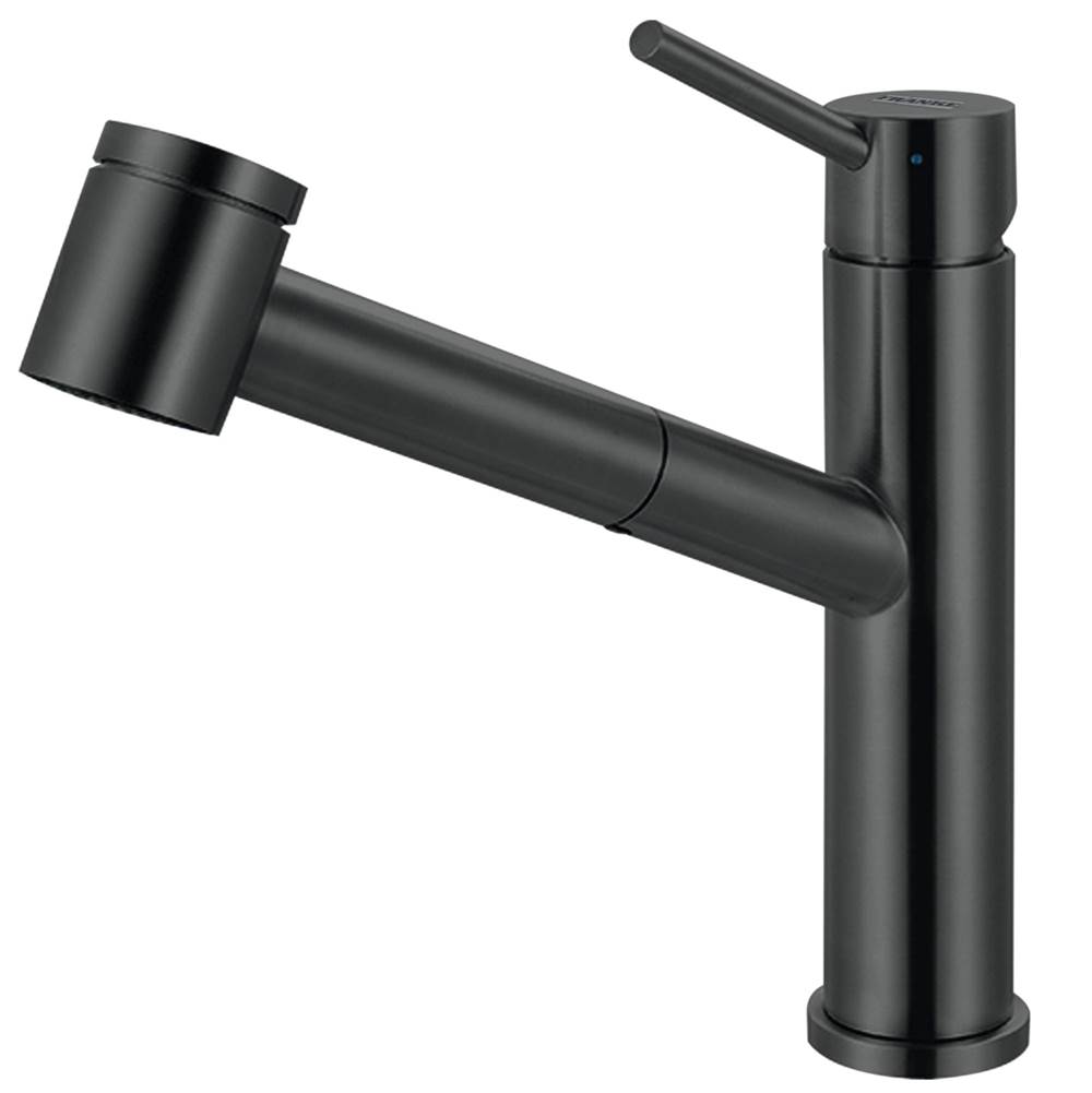 Franke Franke Steel 9-in Single Handle Pull-Out Kitchen Faucet in Industrial Black, STL-PO-IBK