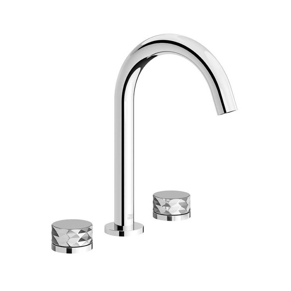 Franz Viegener Widespread Lavatory Faucet, Diamond Cylinder Handle, With Pop-Up Drain Assembly