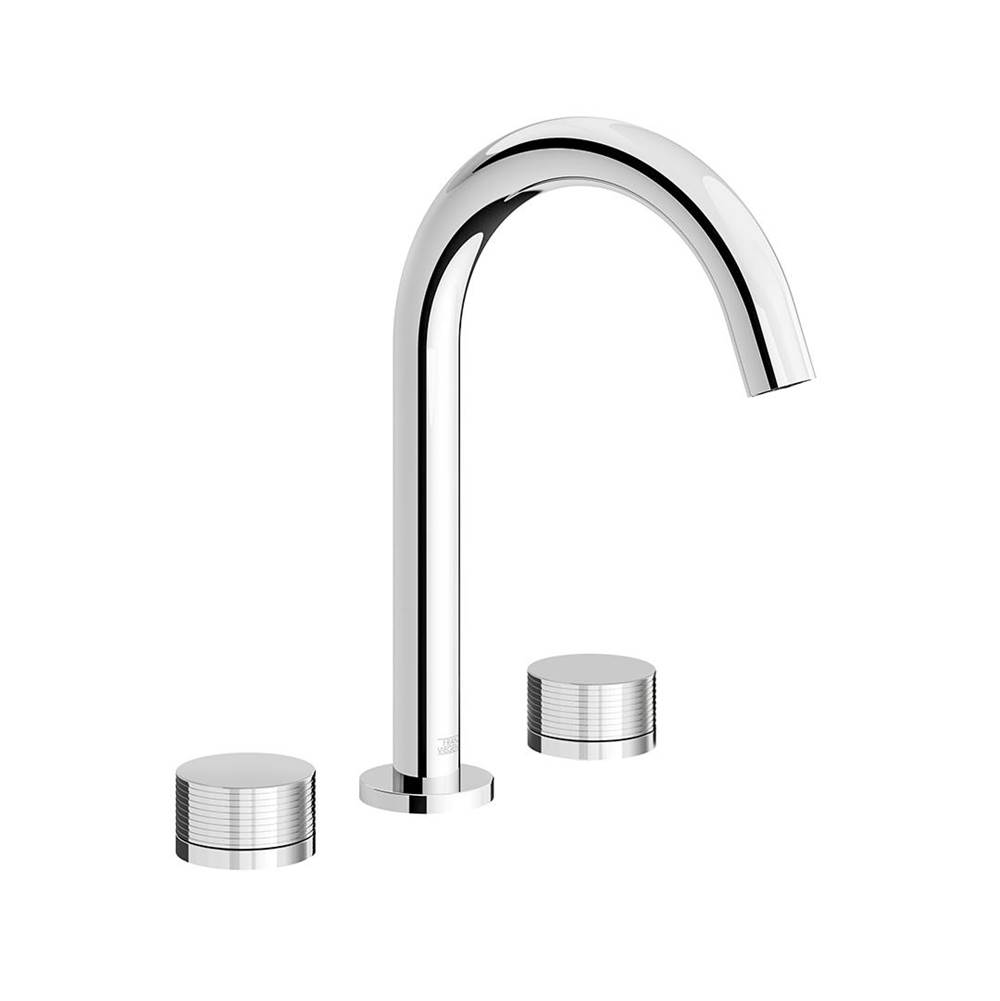 Franz Viegener Widespread Lavatory Faucet, Rings Cylinder Handle, With Pop-Up Drain Assembly