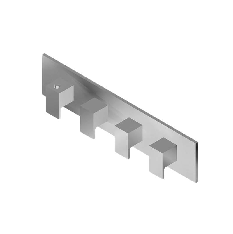 Graff M-Series Square Thermostatic 4-Hole Trim Plate w/Solar Handle (Horizontal Installation)