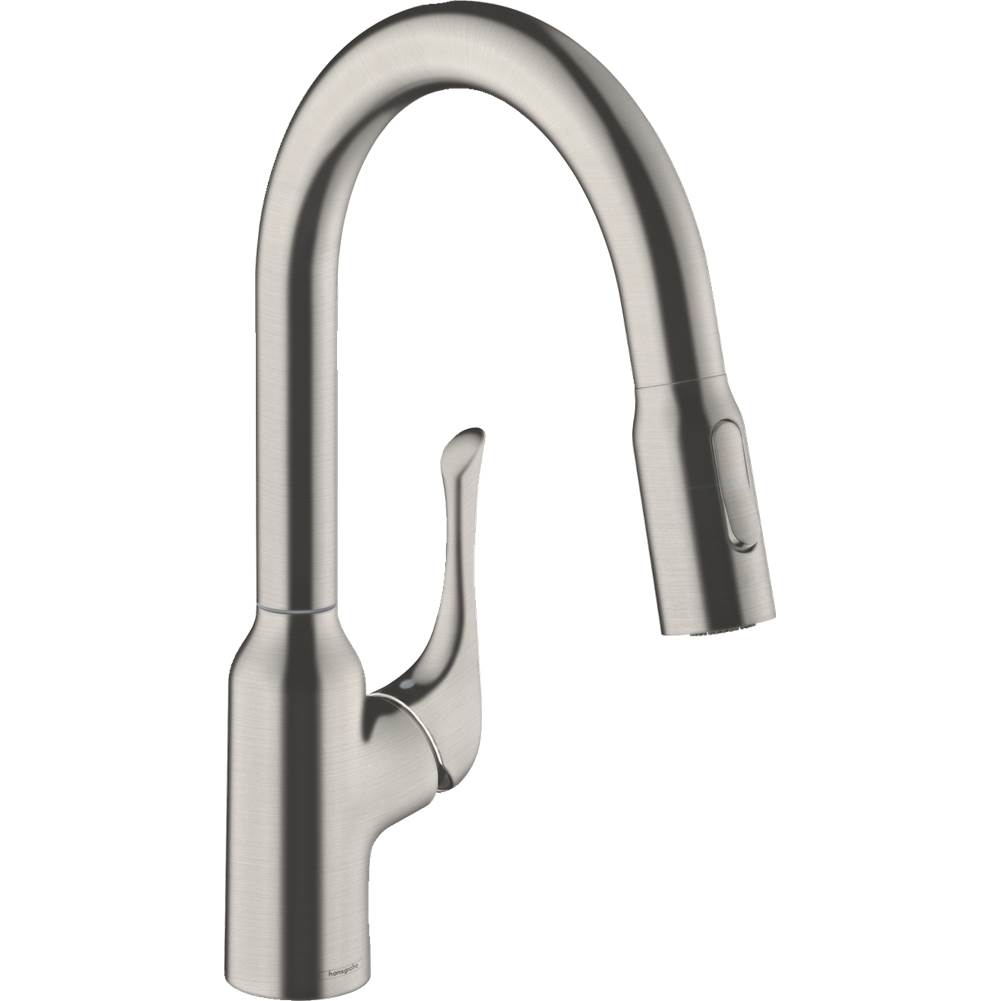 Hansgrohe Allegro N Prep Kitchen Faucet, 2-Spray Pull-Down, 1.75 GPM in Steel Optic