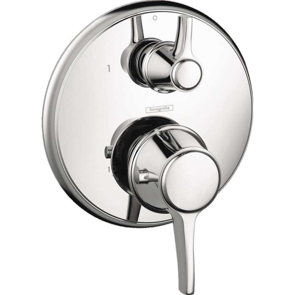 Hansgrohe Ecostat Classic Thermostatic Trim with Volume Control, Round in Chrome