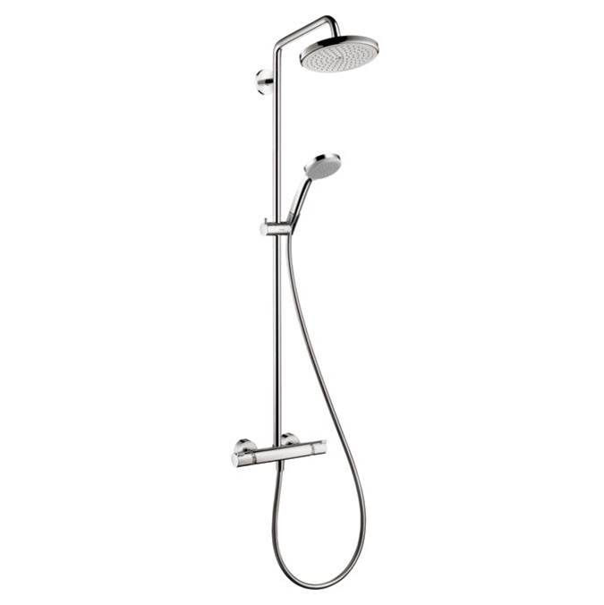 Hansgrohe Croma Showerpipe 220 1-Jet, 2.5 GPM in Chrome