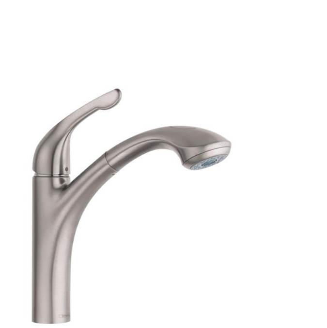 Hansgrohe Allegro E Kitchen Faucet, 2-Spray Pull-Out, 1.75 GPM in Steel Optic