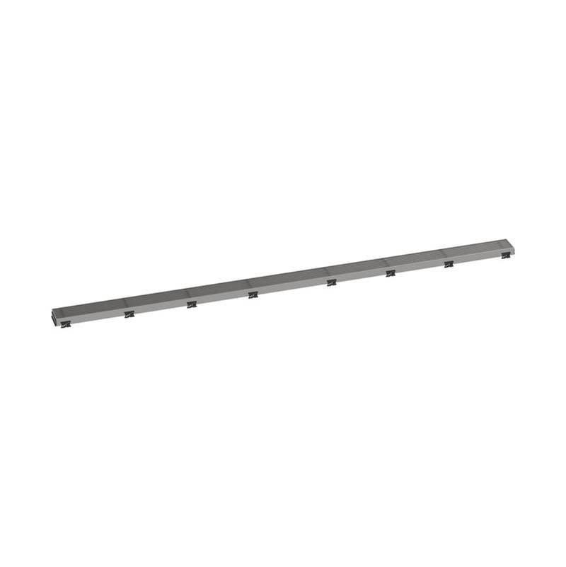 Hansgrohe RainDrain Match Trim Boardwalk for 59 1/8'' Rough with Height Adjustable Frame in Brushed Stainless Steel