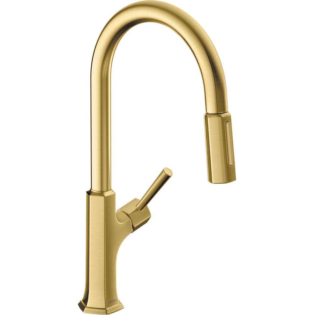 Hansgrohe Locarno HighArc Kitchen Faucet, 2-Spray Pull-Down with sBox, 1.75 GPM in Brushed Gold Optic