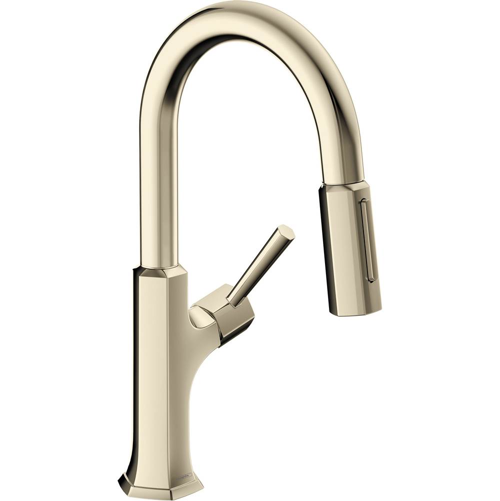 Hansgrohe Locarno Prep Kitchen Faucet, 2-Spray Pull-Down, 1.75 GPM in Polished Nickel