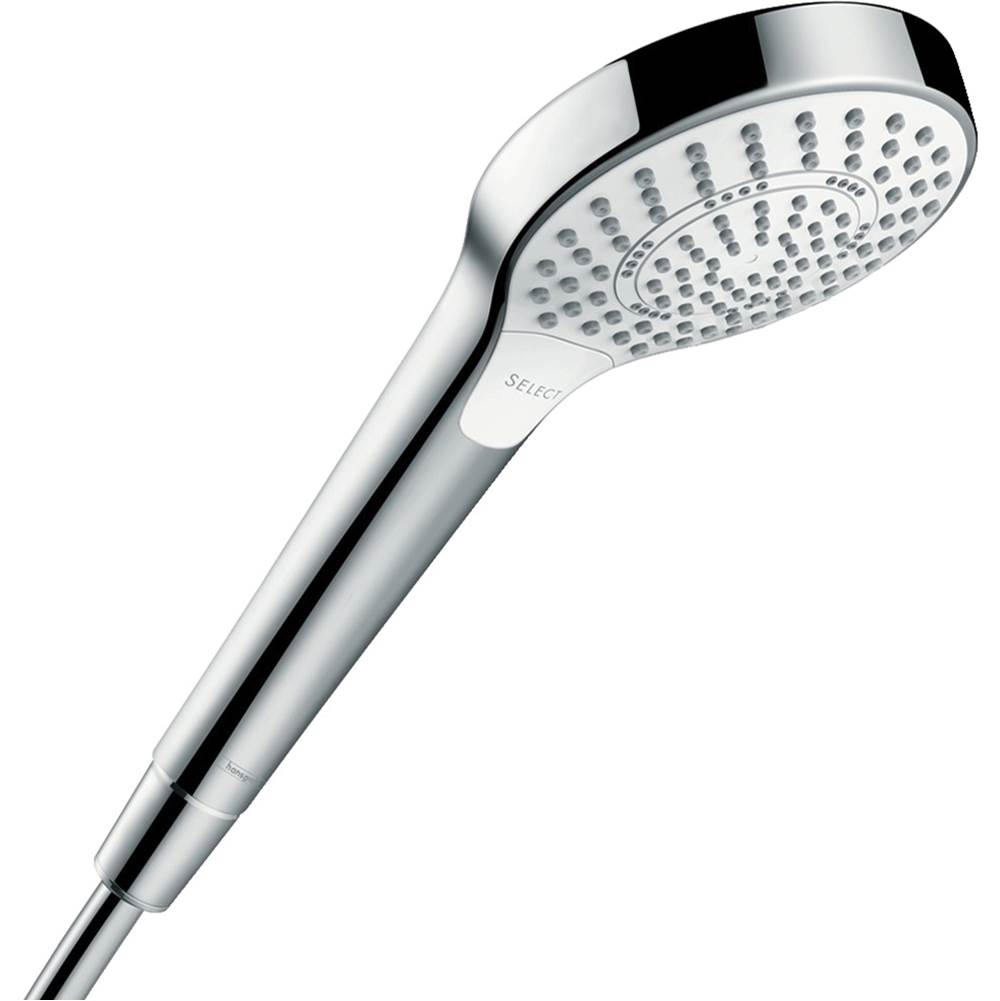 Hansgrohe Croma Select S Handshower 110 3-Jet, 2.5gpm in White / Chrome