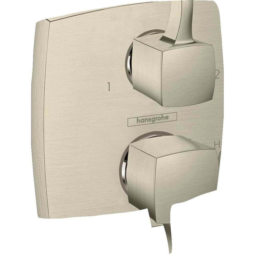 Hansgrohe Ecostat Classic Pressure Balance Trim Classic Square with Diverter in Brushed Nickel