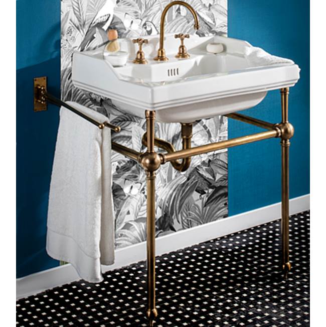 Herbeau ''Monarque'' Metal Washstand Only in Polished Black Nickel