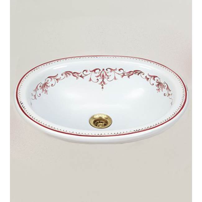 Herbeau ''Opale'' Earthenware Oval Countertop Lavatory Bowl in White