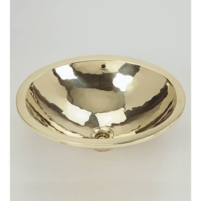 Herbeau ''Loire'' Hammered Oval Bowl in Polished Brass