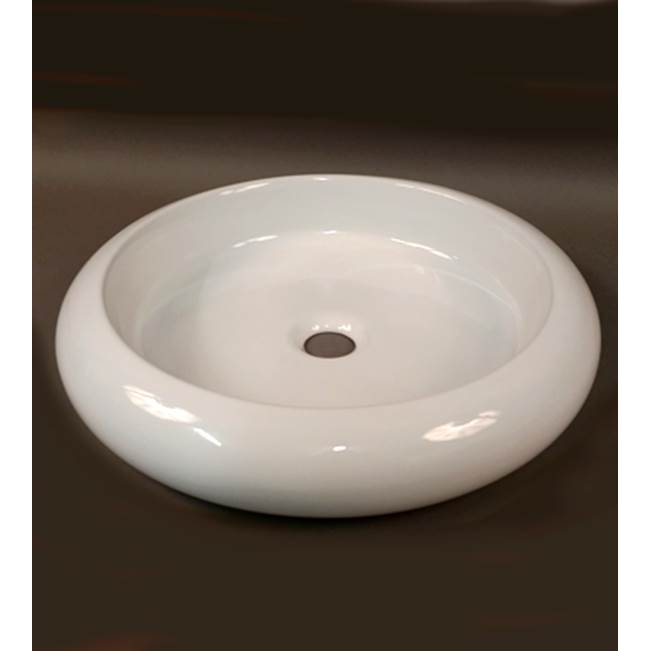 Herbeau ''Lune'' Porcelain Round Contertop Lavatory Bowl in White
