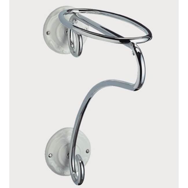 Herbeau ''Charleston'' Art Nouveau Towel Holder Bar in XX Any Handpainted Finish, Lacquered Polished Black Nickel