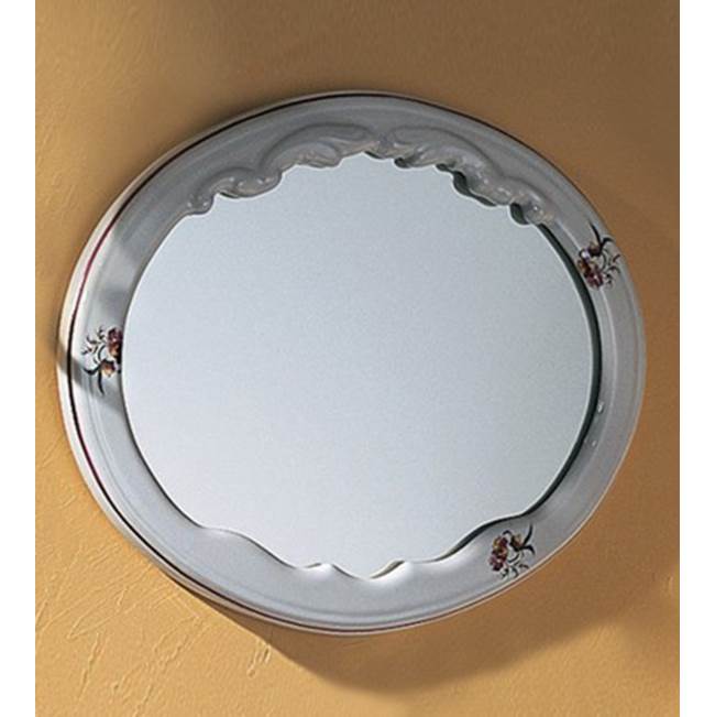Herbeau Oval Mirror in Berain Rose