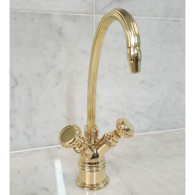 Herbeau ''Pompadour Verseuse'' Deck Mounted Mixer in Polished Lacquered Copper