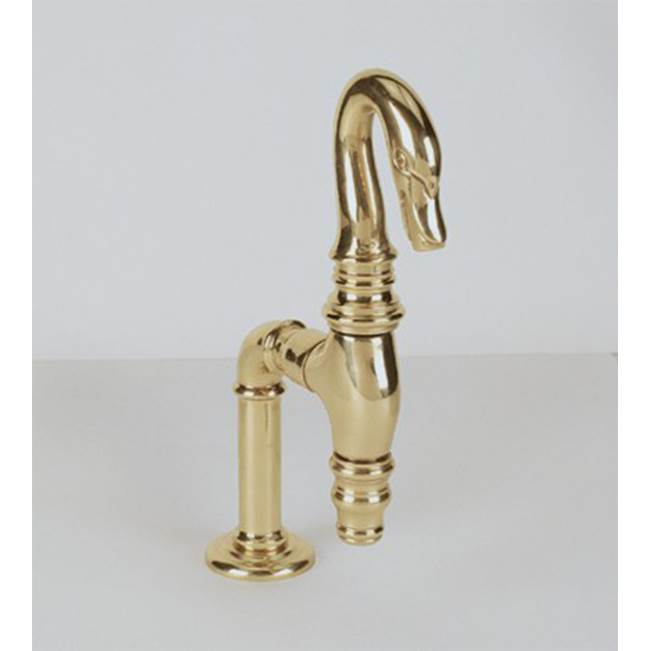 Herbeau ''Col Vert'' Tap Deck Mounted in Antique Lacquered Brass