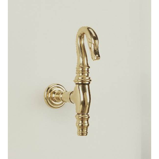 Herbeau ''Col Vert'' Tap Wall Mounted in Antique Lacquered Brass