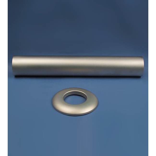 Herbeau Outlet Pipe and Flange in Satin Nickel