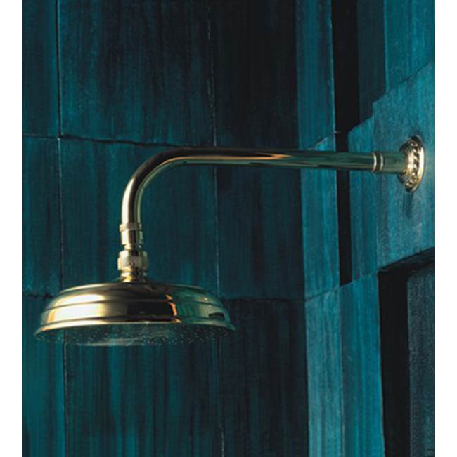 Herbeau ''Pompadour'' Showerhead, Arm and Flange in Brushed Nickel