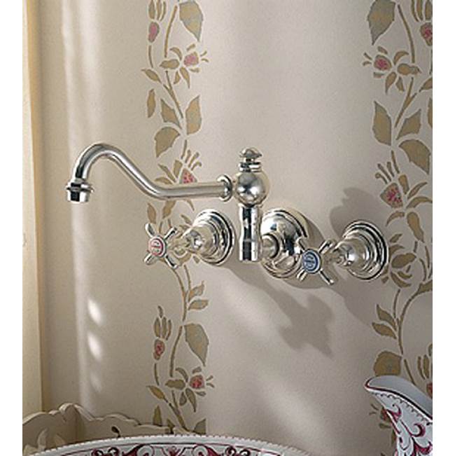 Herbeau ''Royale'' Wall Mounted 3-Hole Kitchen Mixer in Brushed Nickel