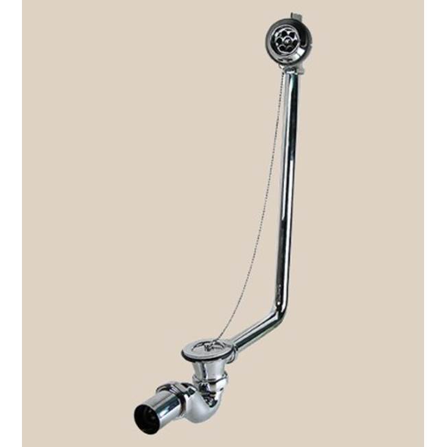 Herbeau ''Royale'' Drain and Overflow wih Plug and Chain in Solibrass