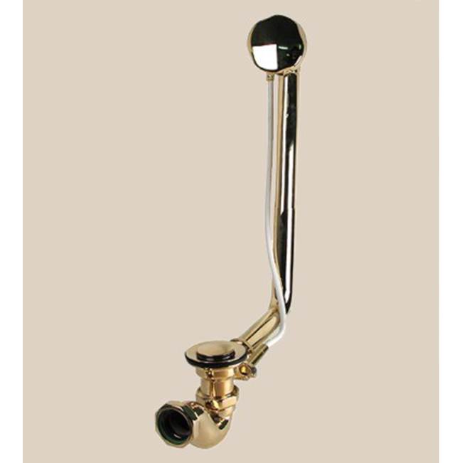 Herbeau ''Royale'' Cable Operated Drain and Overflow in Polished Black Nickel