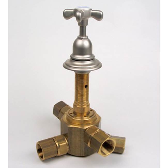 Herbeau ''Royale'' Wall Mounted 4-Port Diverter Valve in Weathered Brass