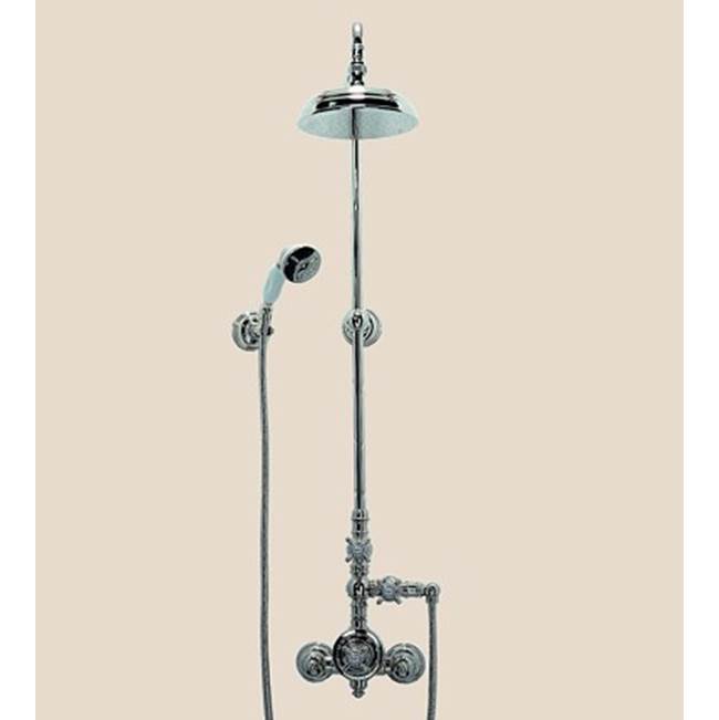 Herbeau ''Royale'' Exposed Thermostatic Shower in Antique Lacquered Copper