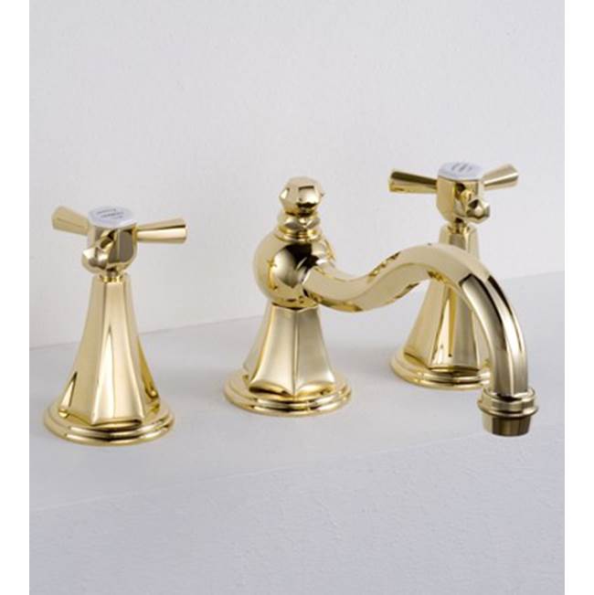 Herbeau ''Monarque'' Widespread Lavatory Set in Old Gold