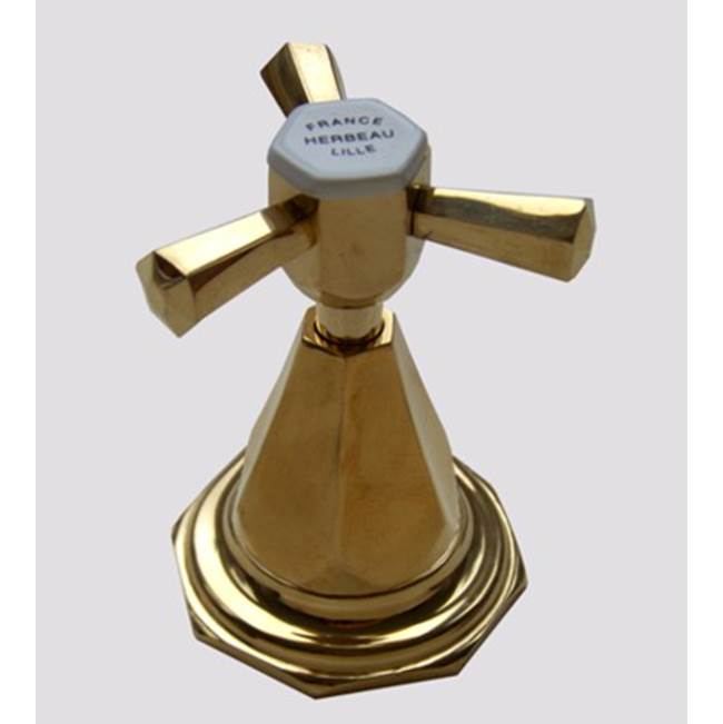 Herbeau ''Monarque'' 1/2 Wall Valve - Trim Only in Polished Brass, -Trim Only