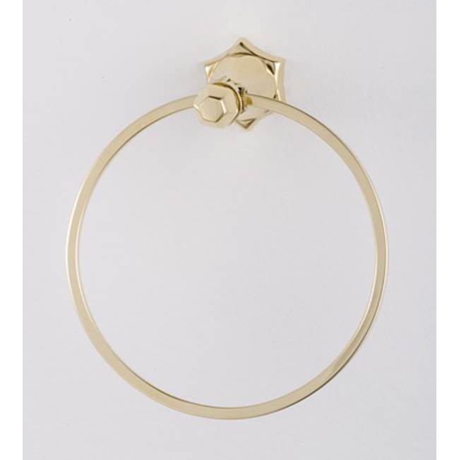 Herbeau ''Monarque'' 6-inch Towel Ring in Old Gold