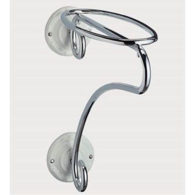 Herbeau ''Charleston'' Art Nouveau Towel Holder Bar in XX Any Handpainted Finish, Solibrass