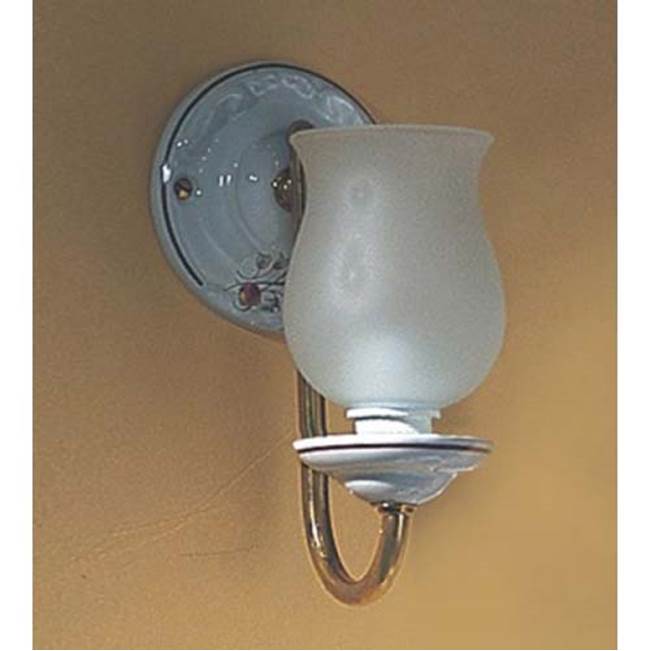 Herbeau Wall Light in Choice of Any Handpainted Pattern, Polished Nickel Hardware