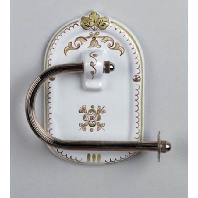 Herbeau Toilet Tissue Holder in Romantique, Polished Nickel