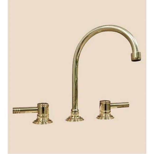 Herbeau ''Lille'' 3-Hole Lavatory Mixer with Ceramic Cartridge in Lacquered Polished Copper