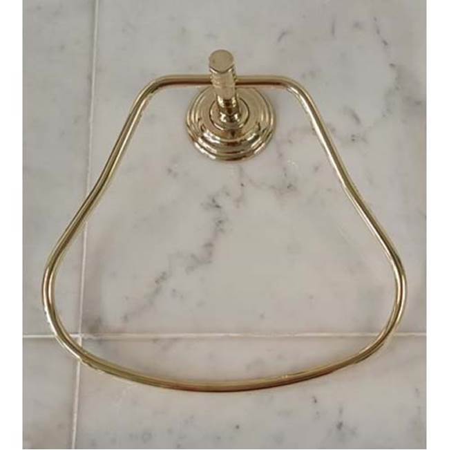 Herbeau ''Lille'' Towel Ring in Polished Brass