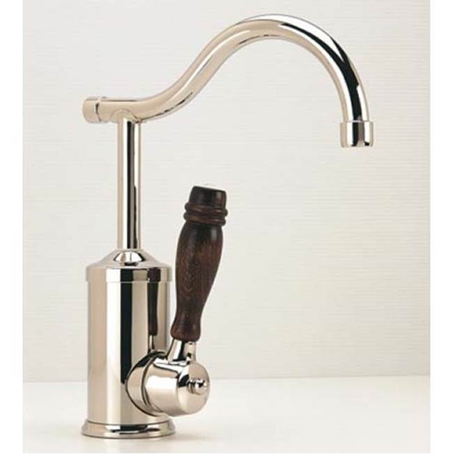 Herbeau ''Flamande'' Single Lever Mixer with Ceramic Disc Cartridge in White Handles, Brushed Nickel