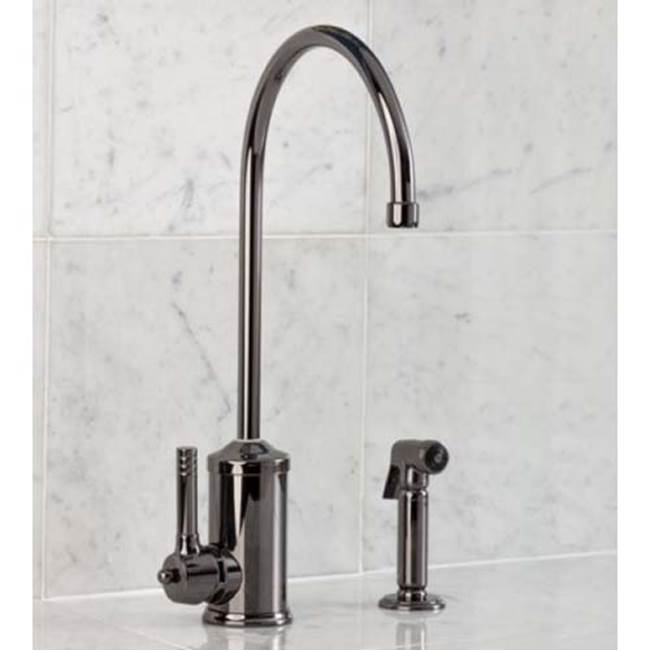 Herbeau ''Lille'' Single Lever Kitchen Mixer with Handspray and Ceramic Cartridge in Polished Nickel