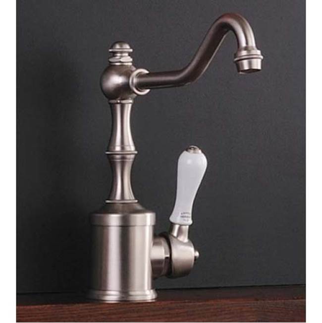 Herbeau ''Royale'' Single Lever Kitchen Mixer With Ceramic Cartridge in Wooden Handle, Polished Chrome